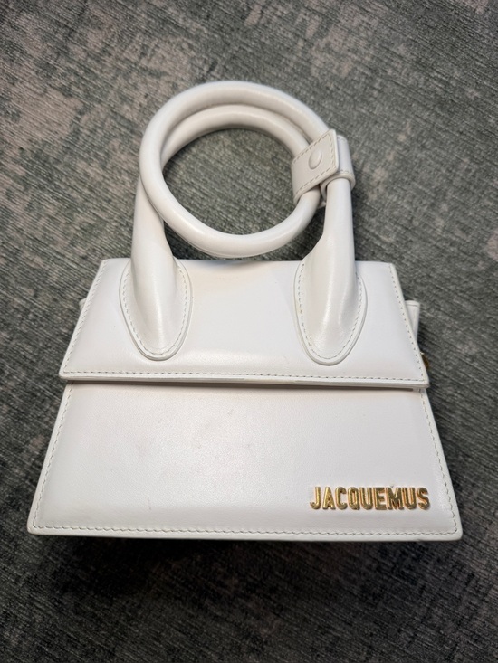 Jacquemus Handbags - Jacquemus White Le Chiquito Mini Top-Handle Leather Bag